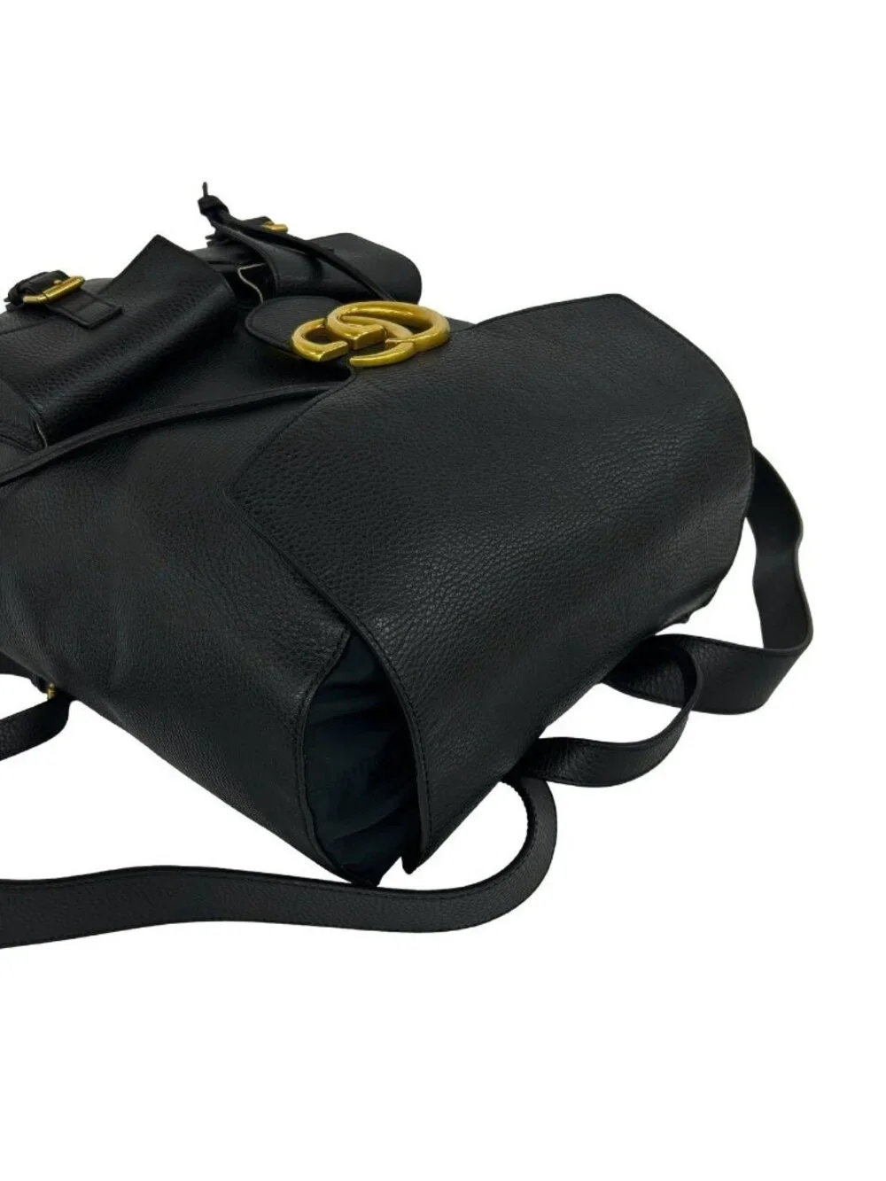 Gucci GG Logo Leather Backpack Black